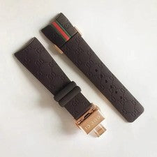 23 26MM Correa de reloj de goma de repuesto para reloj digital I-Gucci para hombre YA114207