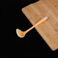 Cuchara sopa de silicona de 8,3" cucharón utensilio para servir cocina para hornear, naranja