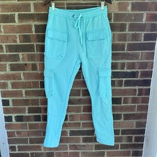 Pantalones deportivos Reason estilo cargo turquesa para hombre talla pequeña NUEVO