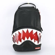 Mochila Sprayground Shark Big Bite Lúcida Transparente Bolsa de Mordedura de Tiburón Cremallera Negra
