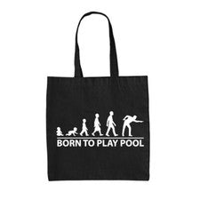 Born To Play Pool - Bolso de Mano de Lona - Taco de Billar 8 Bolas Juego de Billar