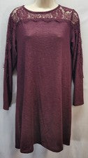 Vestido recto Maurices manga larga encaje ilusión para mujer talla mediana nuevo con etiquetas