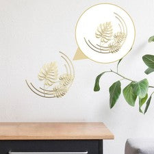 Arte de Pared Salón Decoración de Pared Decorativo Hoja Dorada Adorno