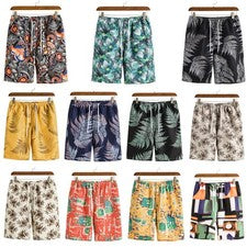 Pantalones cortos informales de verano para hombre estilo playa con cordón estampado de moda ropa de playa para jóvenes