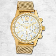 Oozoo Reloj De Pulsera Para Damas Timepieces Analógico De Metal Dorado UOC10261