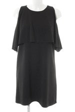 Minivestido Zara Trafaluc sin hombros negro entallado talla 40