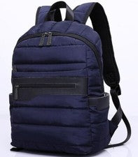 Mochila Acolchada Estilo Puffer Ligera Viaje Escuela Libro Bolso de Mano