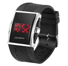 Reloj de pulsera digital para hombre con indicador LED rojo - en negro UNO elegante...