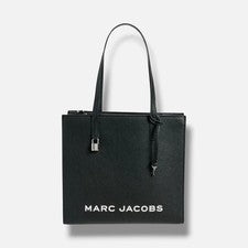 Bolso de Mano Marc Jacobs Para Mujer Cuero Guijarro Negro Logo Grind