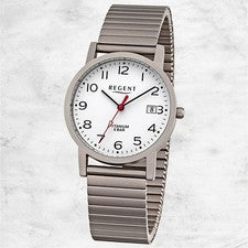 Regent Acero Inox Reloj de los Hombres Pulsera Cuarzo Gris Metal URF1436