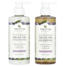 Set de champú y acondicionador hidratante con aceite de argán, para cabello seco, relajante