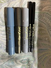 Palos de sombra de larga duración Belle Beauty So Shady y 2 delineadores de ojos gris pizarra