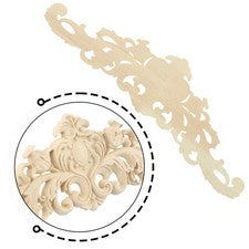 Calcomanías de madera de goma de estilo europeo hágalo usted mismo decoración del hogar accesorios tallados 30x8,5x0,8 c