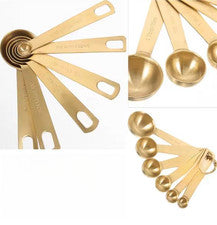 Juego de 6 cucharas medidoras de acero inoxidable para uso doméstico comercial cocina