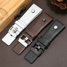 Correa de reloj de cuero genuino de alta calidad para Diesel para hombre 22 24 26 28 30 mm