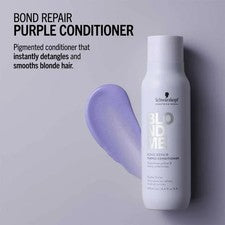 Schwarzkopf BLONDME Bond Repair Acondicionador Púrpura 250 ml Cuidado Rubio Antiamarillo