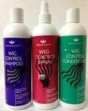 Combo champú acondicionador y spray Wig Control para cuidado de pelucas humanas y sintéticas