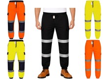 Pantalones de trabajo Hi Vis Cargo para hombre RIS-3279 Rail Spec 300D rodillas polar EPI