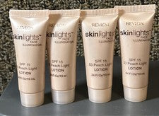 Lote de 4 iluminadores faciales Skinlights - FPS 15 ~ 03 luz melocotón ~ 0,34 oz