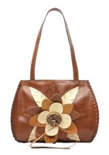 Nuevo Bolso Cartera Patricia Nash Para Mujer Baracoa Cuero Italiano Mediano Tostado