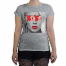 Función - Día de San Valentín XOXO Labios Mujer Moda Camiseta Pareja Ex Meme Divertida