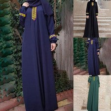 Vestido de mujer musulmán sencillo Abaya oración maxivestido caftán ajuste holgado