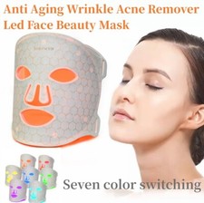 Máscara facial LED antienvejecimiento removedor de arrugas acné infrarrojo rojo azul terapia de luz