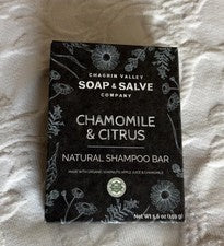 Barra de champú Chagrin Valley unisex 5,6 oz manzanilla cítrica NUEVO cuidado orgánico del cabello