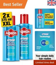 Champú para el cuidado del cabello para hombre 2x375 ml: soluciones para la caspa y adelgazamiento