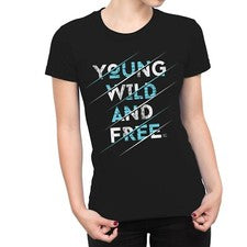 Camiseta 1Tee Mujer Joven, Salvaje y Libre