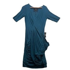 Cenia New York Mujer Talla 2 Nichole Fit Azul Envolvente Como Pliegue Diseño.