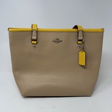 Bolso de Mano COACH City B1757-F59855 Bolso de Transporte Cartera Madera de Haya Plátano Cartera a Juego