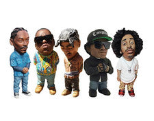 Paquete aleatorio de 5 esculturas de resina hechas a mano Hip Hop bro jardín/hogar decoración rap