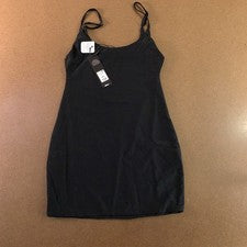 Moda Nova Mujer Talla Pequeña Negro Sin Mangas 1 Pieza Bodycon Mini Vestido Nuevo con Etiquetas