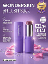 Wonderskin pHLUSH Stick x2 paquete doble pH rubor reactivo color labios y mejillas