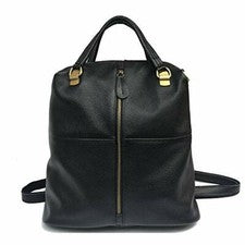 Bolso de hombro negro con diseño de cuero de vaca genuino bolsos de mano de moda para mujer