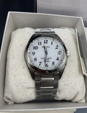 SEIKO Selection SBTM223 Titanio Radio Solar Atómico Esfera Blanca Reloj Hombr...