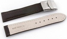 Correa de reloj de piel de becerro acero inoxidable cierre desplegable 18 20 22 24 mm varios colores
