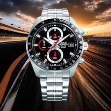 Lorus by Seiko RZ615AX9 reloj para hombres cronógrafo solar acero inoxidable reloj de pulsera