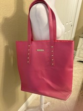 Bolso de Mano Juicy Couture Para Mujer 16.5" x 15" Oro Rosa Tachonado Completamente Forrado Nuevo Sin Etiquetas