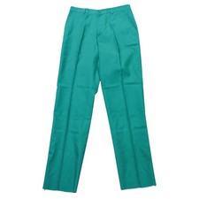 Pantalones chinos de algodón verde azulado 32 para hombre calce recto frente plano nuevos con etiquetas