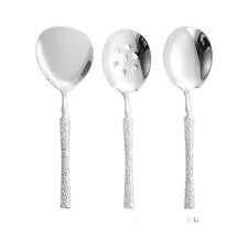 Juego de utensilios de servicio público 304 SS cuchara maciza colador pala individual