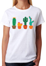 Camiseta Cactus Damas Camiseta Ajustada Mujer Moda Top