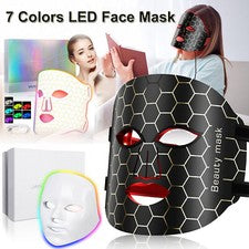 Máscara facial LED terapia de luz roja máscara de terapia de luz facial para el cuidado facial de la piel EE. UU.