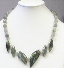 Collar Labradorita Forma Libre Colección Galería Plata Jay King 18" Nuevo