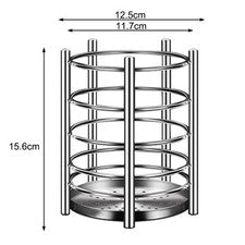 Soporte para utensilios de acero inoxidable de alta durabilidad para necesidades diarias de cocina