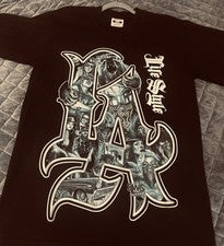 Camisa Chicano Cholo Estilo LA Talla M Color Negro