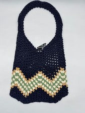 Bolso de Mano Mujer URBAN ORIGINALS Sandy Crochet Hecho a Mano -Azul Marino~
