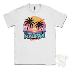 CAMISETA MALPAS CHESHIRE - Retro Estilo Miami Divertida Parodia de Verano Reino Unido