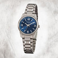 Regent Titan Reloj De Dama F-857 Reloj De Cuarzo Pulsera Plata Gris URF857